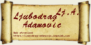 Ljubodrag Adamović vizit kartica